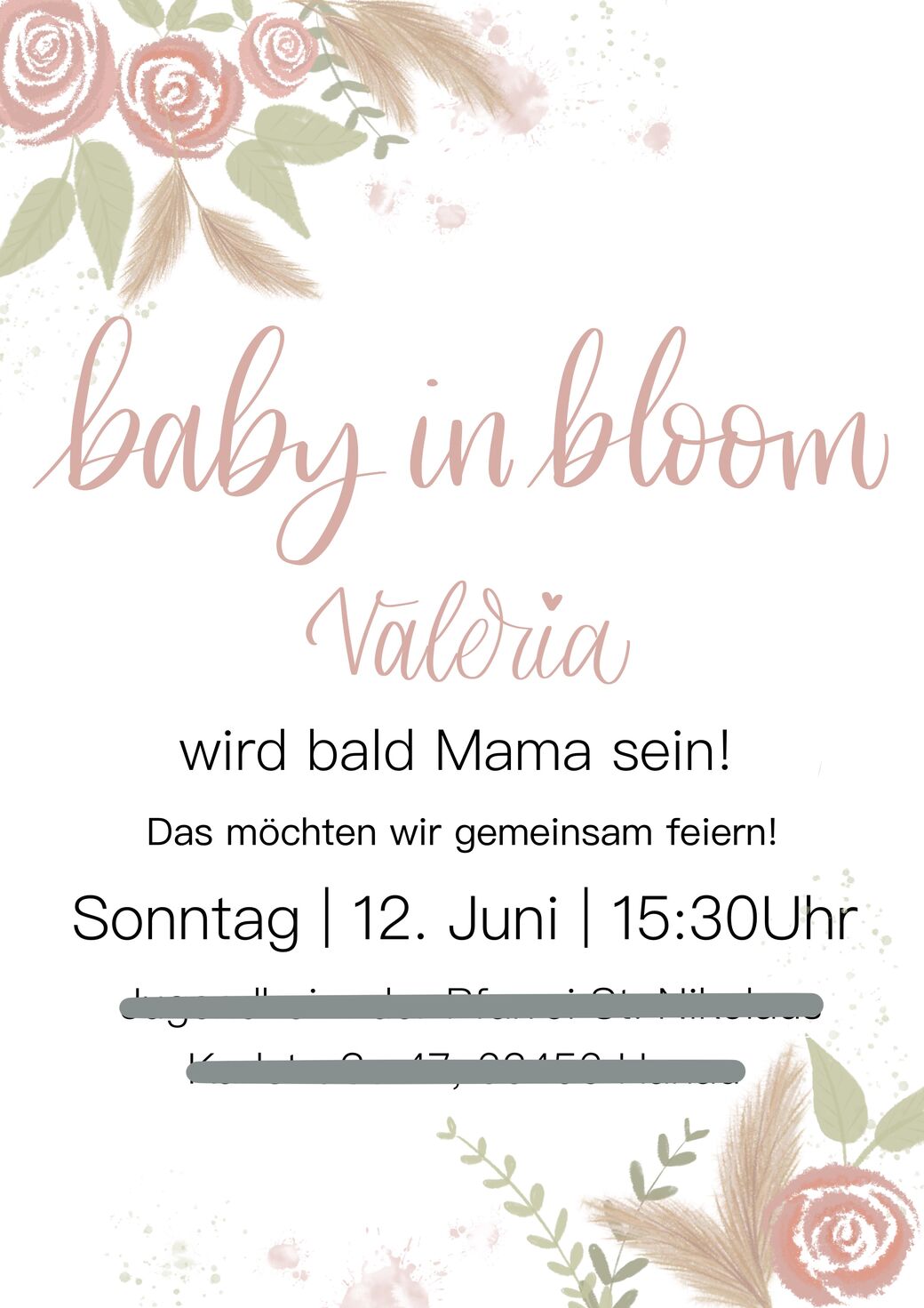 Babyshower Einladung