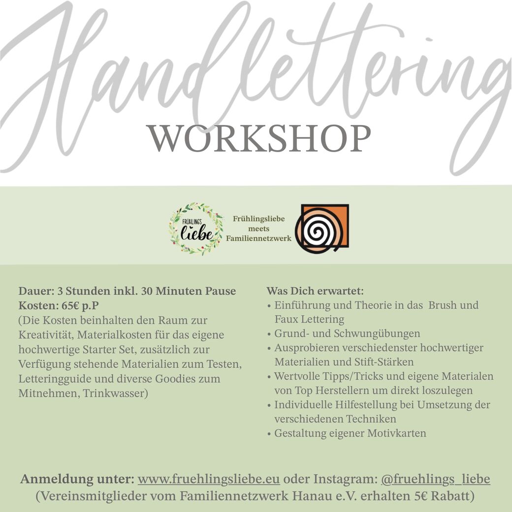 Workshop Anmeldung